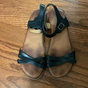 Leather sandals, used, size 37
